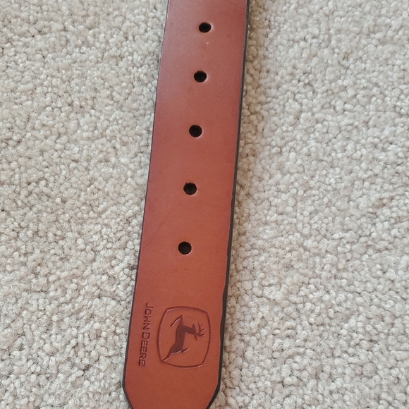 John Deere Brown Leather Belt - Picture 6 of 6